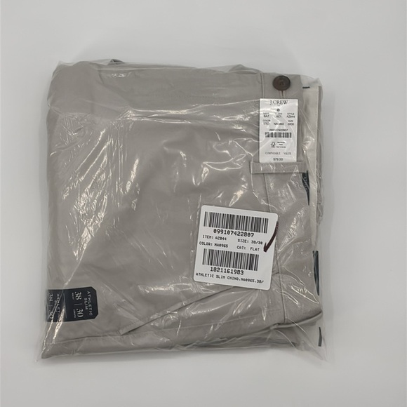J Crew Factory Athletic slim-fit chino pant in Stone size 38x30 NWT AZ844 - Picture 11 of 12